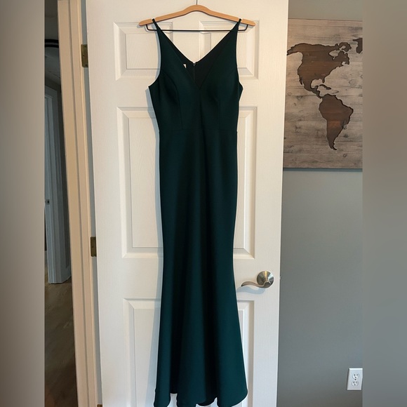 BHLDN Jones Dress, Emerald Green (Size 6) - Picture 2 of 11